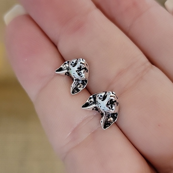 Sphynx Devon Rex Cat Earrings, unisex - Picture 4 of 6